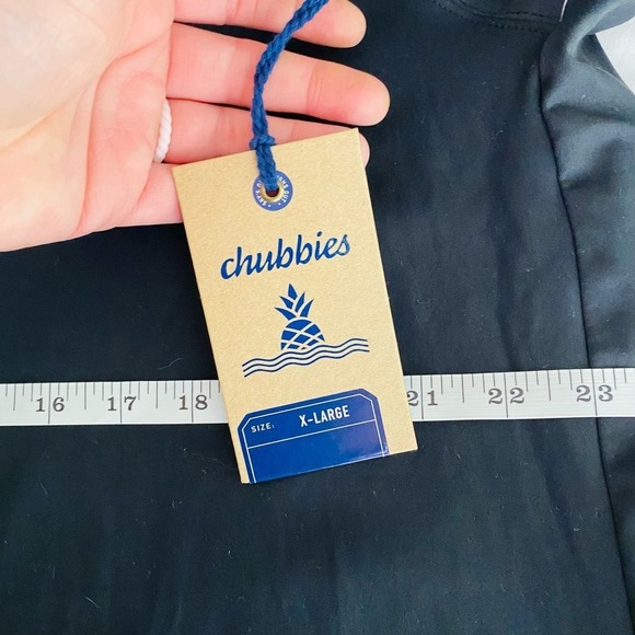 NWT Chubbies Obsidian Black Long Sleeve Performance Quarter Zip Pullover Size XL - Picture 5 of 6